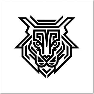 The Tiger Head (Black) Posters and Art